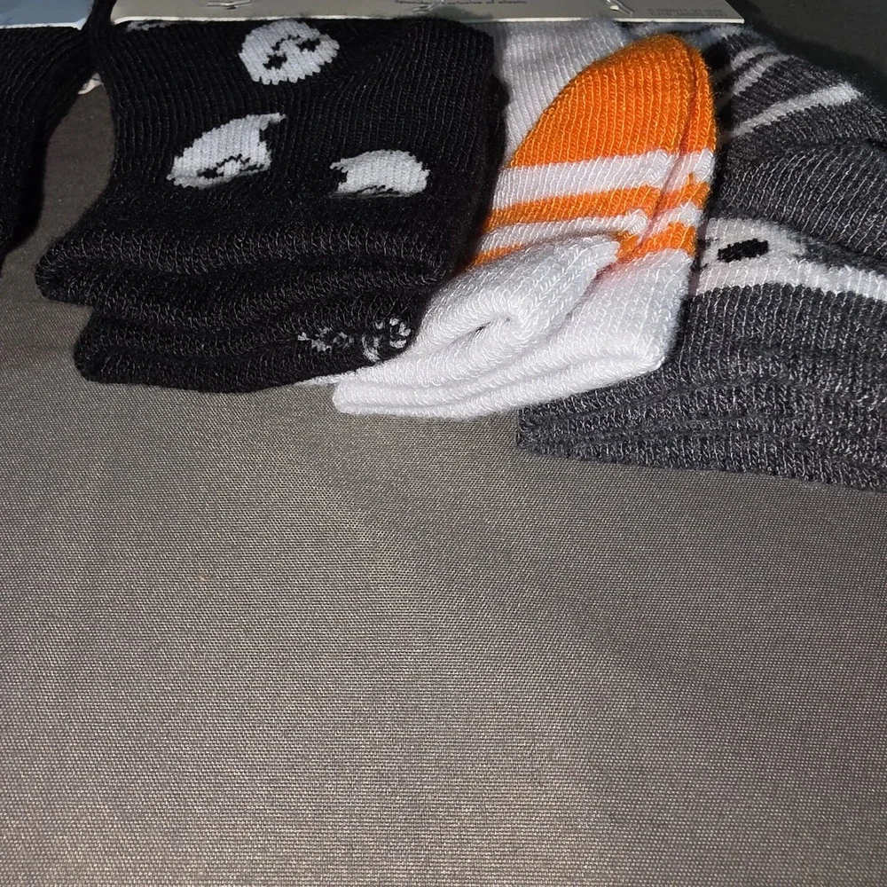 Cat & Jack Toddler Halloween Low Cut Socks 3 Pairs Ghost Mummy 12-24M Shoe 3-5